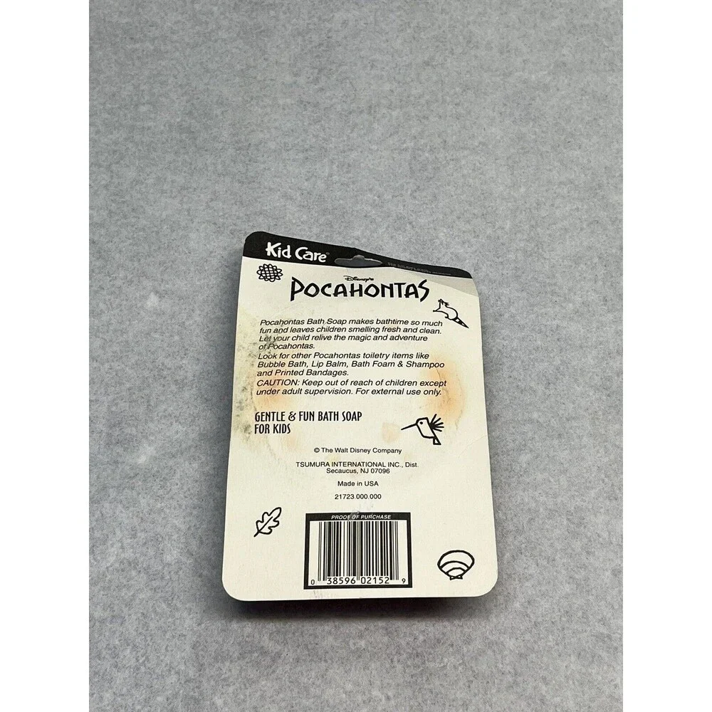 Disney Kid Care Pocahontas 4oz Bath Soap - Made In USA - Brand New